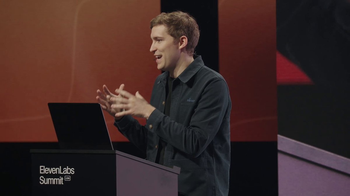 A quick live sample from ElevenLabs Summit: a future where agents are proactive, not reactive, and can understand the emotional nuance. Here, an agent calls a citizen (me!) with a new programme to help scale their business. All powered by v3 + Expressive Mode in ElevenAgents.