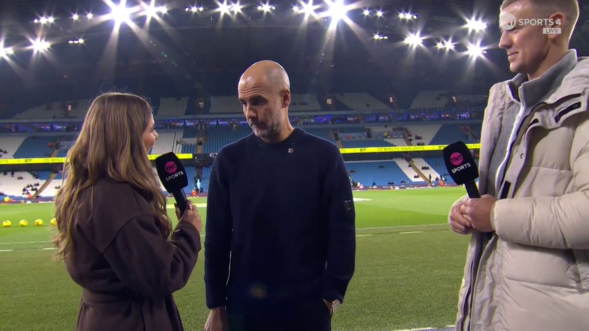“It’s special when you win at Old Trafford, Anfield or the Emirates” 🏟️ Pep Guardiola on Man City’s dramatic win against Liverpool and tonight’s test against Fulham 👀 🎙 Olivia Buzaglo | 📺 TNT Sports &amp; discovery+ UK