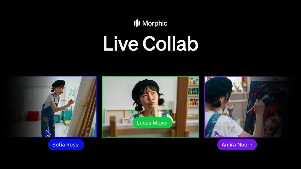 Introducing Live Collab. You can now work with your team in real-time on Morphic.