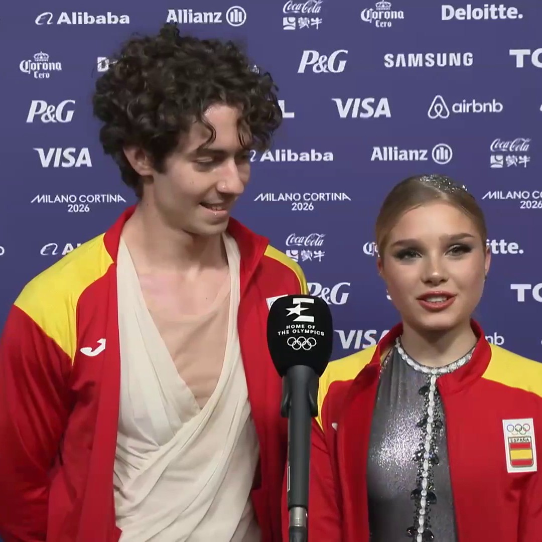 🤩 La inspiración y sueño de Sofía Val y Asaf Kazimov, cumplidos en #MilanoCortina2026 🗣️ Sus palabras con David Orenes y Eurosport tras su debut en los Juegos Olímpicos: 👧🏼⛸️ "Si un solo niño quiere patinar, ha valido la pena"