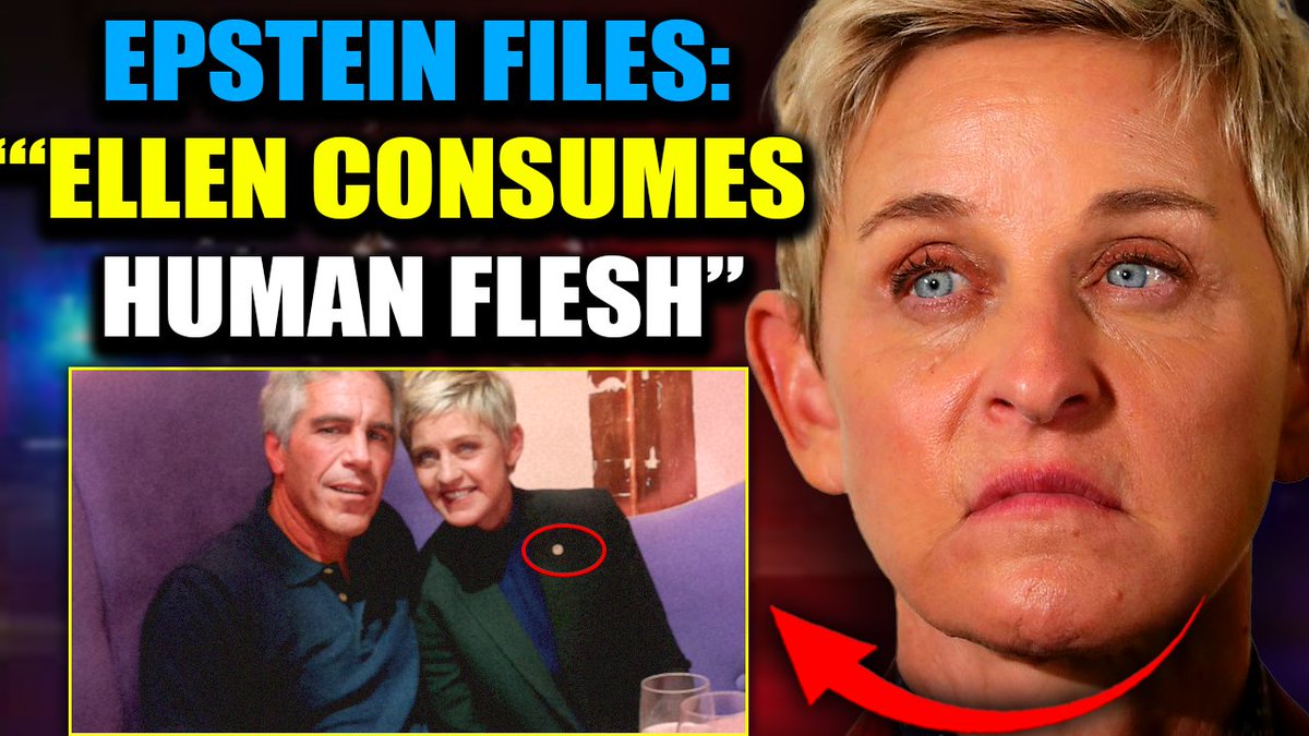 🚨 Epstein Files Expose Ellen DeGeneres As Hollywood's Most 'Prolific Cannibal' Jeffrey Epstein and his Hollywood elite circle have been exposed as cannibals. Not rumors. Not whispers. Hard evidence from the files. And at the rotten heart of it for years, according to Epstein files investigators? Ellen DeGeneres, the daytime TV queen, who smiled into America's living rooms while allegedly orchestrating horrors in the shadows.