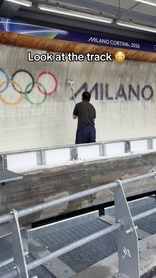 Definitely not for the faint hearted 😳 Just look at the angle of this luge track… and this is before the athletes go down at full speed!