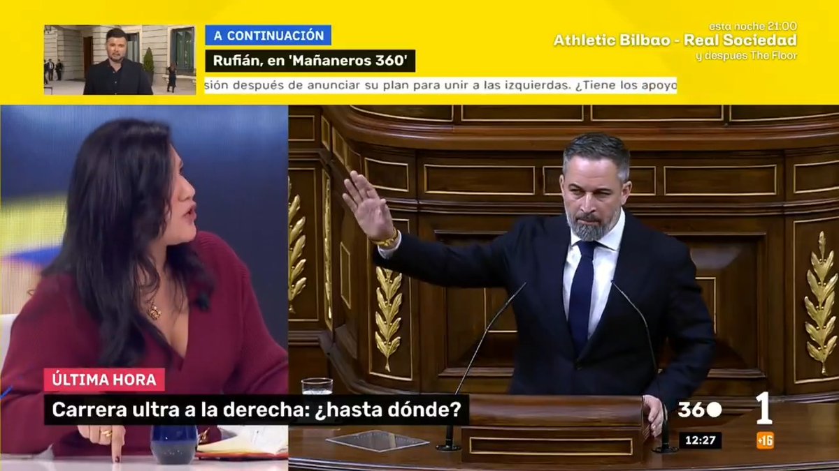 "VOX ya pidió mi deportación, pero lo que ha hecho Abascal en este momento es amenazar a toda la gente que, como yo, le pagamos el maldito sueldo" Laura Arroyo en TVE 👇🏽