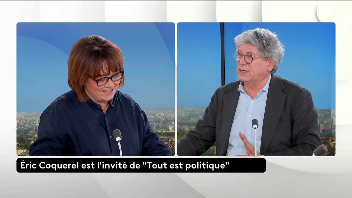 Le calme d’Eric Coquerel face à l’agressivité militante de Nathalie Saint-Cricq qui, faut-il le rappeler, bouffe à l’Elysée à nos frais pour y apprendre des éléments de langage.