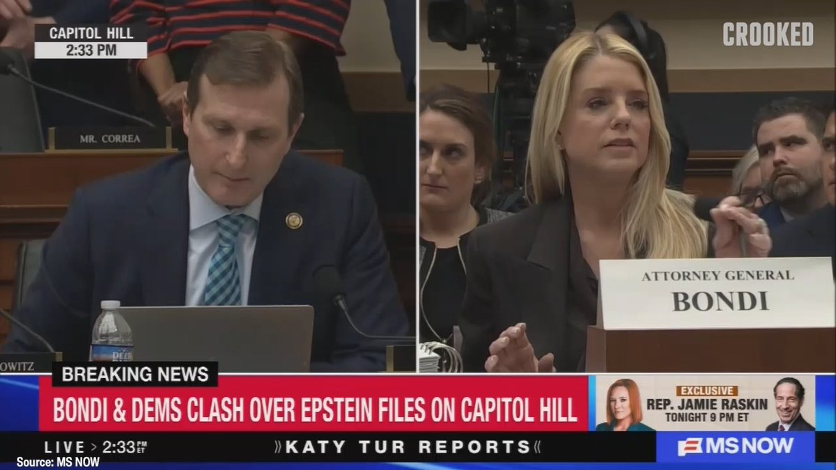 Rep. Goldman asks Epstein survivors in the hearing room if they spoke with DOJ (none), how many offered to speak with DOJ (all), how many were denied or ignored by DOJ (all), and how many are still willing to speak to DOJ (all): “Ms. Bondi, it looks like you have some more witnesses”