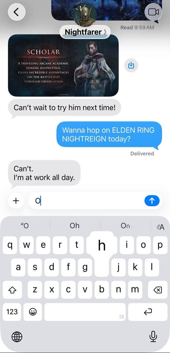 All we can think about is hopping on #ELDENRING #NIGHTREIGN, but It's impossible coordinating with your adult friends. 😮💨