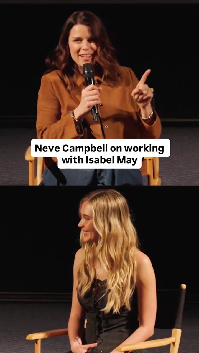 Time for some new blood. Neve Campbell and Kevin Williamson talk about working with Isabel May on #Scream7 - only in theatres February 27.