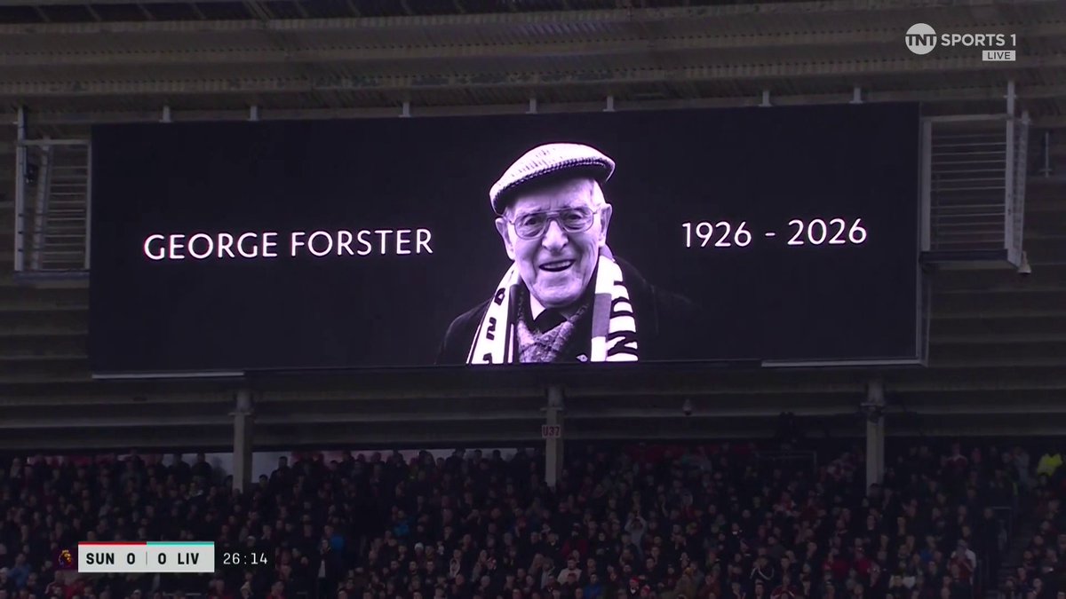 The Stadium of Light applauds lifelong Sunderland fan George Forster, who passed away at the age of 99 ❤️