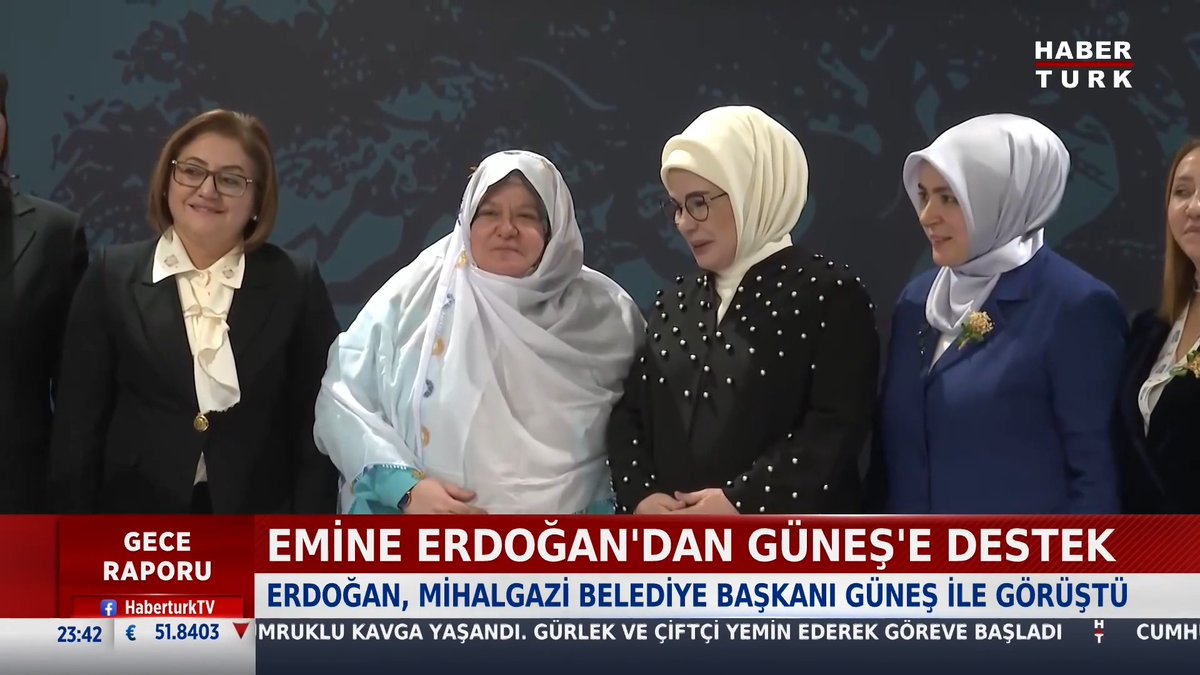 📌Emine Erdoğan'dan Zeynep Güneş'e destek. Mihalgazi Belediye Başkanı Zeynep Güneş ile görüştü.