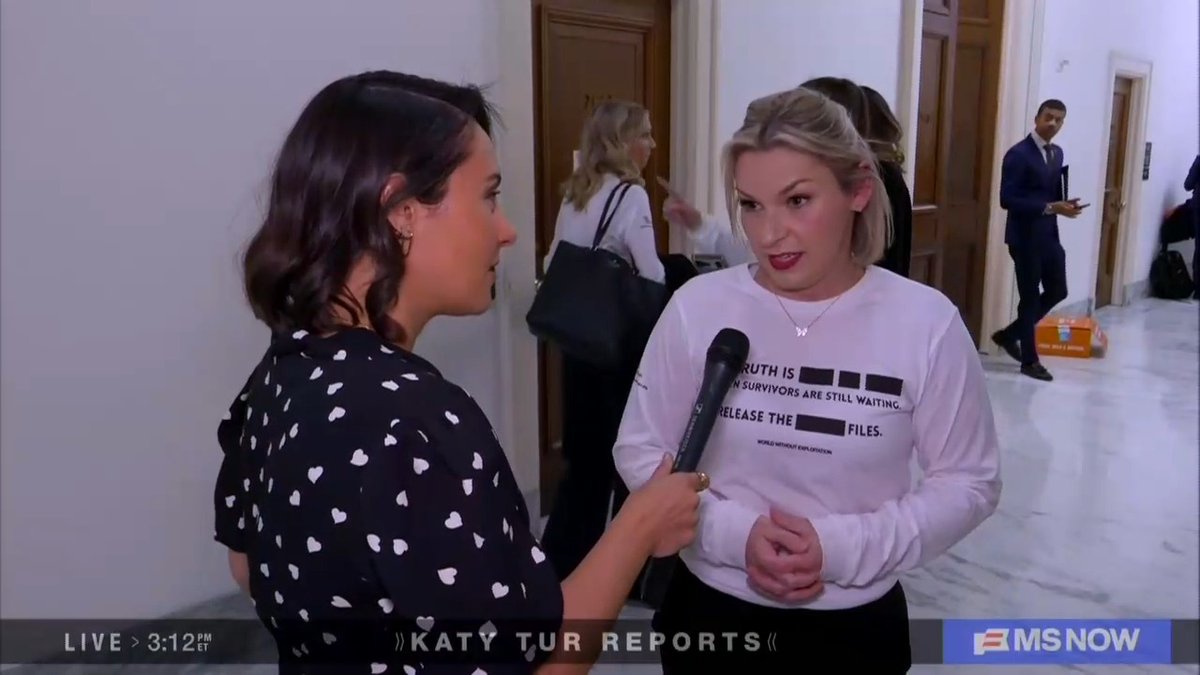 Epstein survivor Danielle Bensky: Don't let this be about politics. 1 in 4 women have been abused, and there are men who have been abused as well. To just not even acknowledge survivors is just beyond disheartening and a slap in the face.