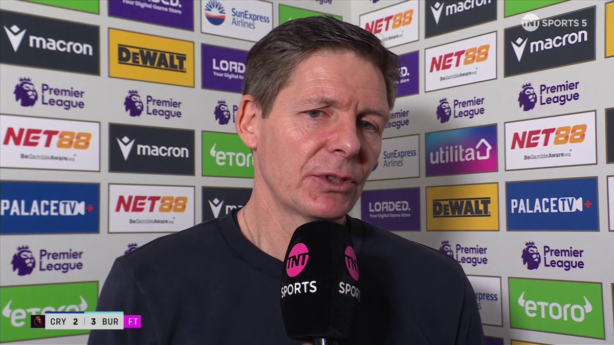 “Honestly I can’t explain it. We gave the game away too easily” Oliver Glasner reflects on Crystal Palace’s defeat to Burnley after leading 2-0 👀 🎙️ Liam MacDevitt | 📺 TNT Sports & discovery+ UK