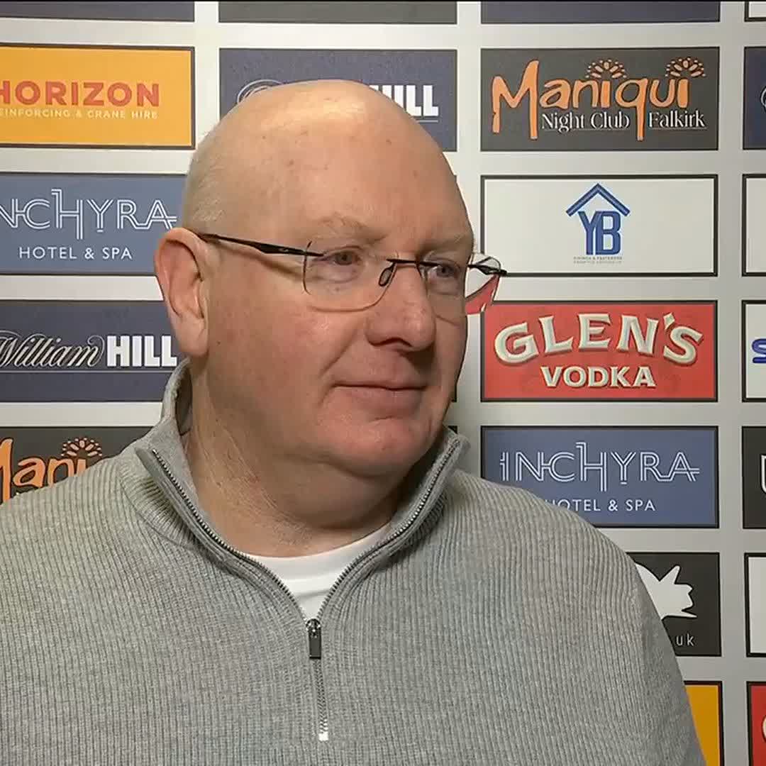 😅 “We are very relieved…” Falkirk manager John McGlynn reacts as a late Dundee penalty miss helped his side to a 1-0 win ⤵️
