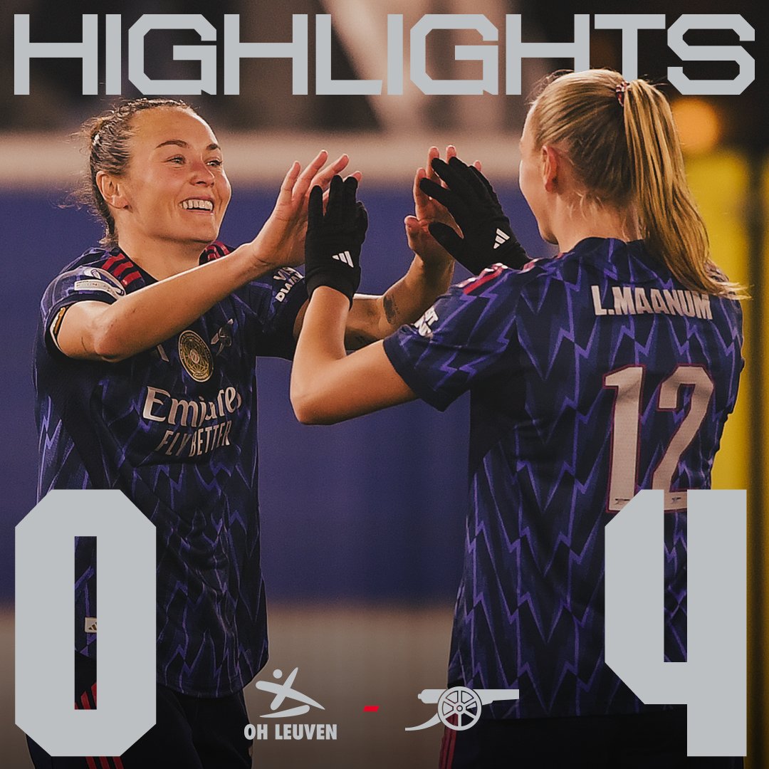 A dominant first-leg performance 🙌 Watch highlights from our 4-0 win over OH Leuven 📺 Watch the UWCL on Disney+ 📱