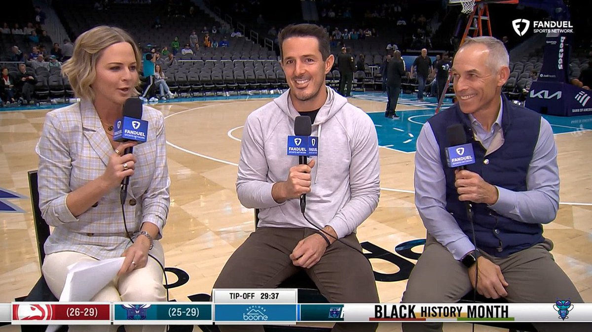 🗣️ Rick Schnall: "We're in a great place. We're ahead of plan, we're winning games... our culture is moving in the right direction. We've got really good young players... we're exactly where we want to be." Shannon Spake spoke with the Charlotte Hornets co-owners before tipoff: