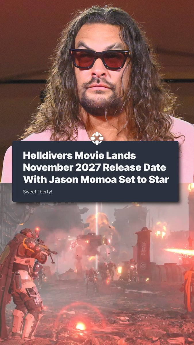 Jason Momoa will fight for democracy in the Helldivers movie!