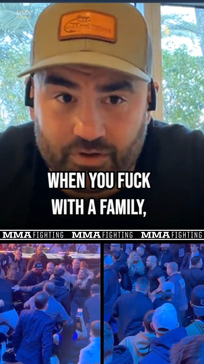 .Eddie Alvarez defends his family for jumping into the brawl with Mike Perry at BKFC KnuckleMania VI: "If one person fights, everybody has to fight. … That's what happens when you f*ck with a family." (🎥 Damon Martin)