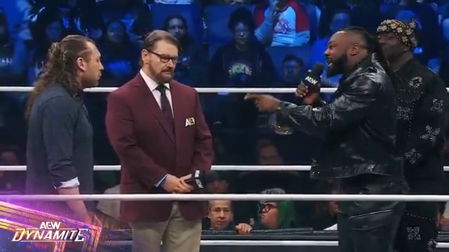 “Ever since I reached the top, you're nowhere to be found. You're either laid up in a hospital bed or suspended. All of a sudden, you come back after the title. Are you trying to use your EVP powers? I WILL PUT YOU DOWN.” HEEL SWERVE COMING BACK. 👀