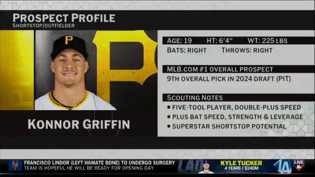 Could we see Konnor Griffin in the Big Leagues on Opening Day? ๐ Joel Sherman shares his thoughts on #MLBTonight.