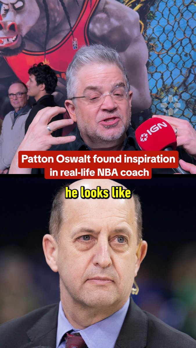 Patton Oswalt used NBA coach Jeff Van Gundy as inspiration for his character in GOAT: "He looks like the weight of the universe is on him."