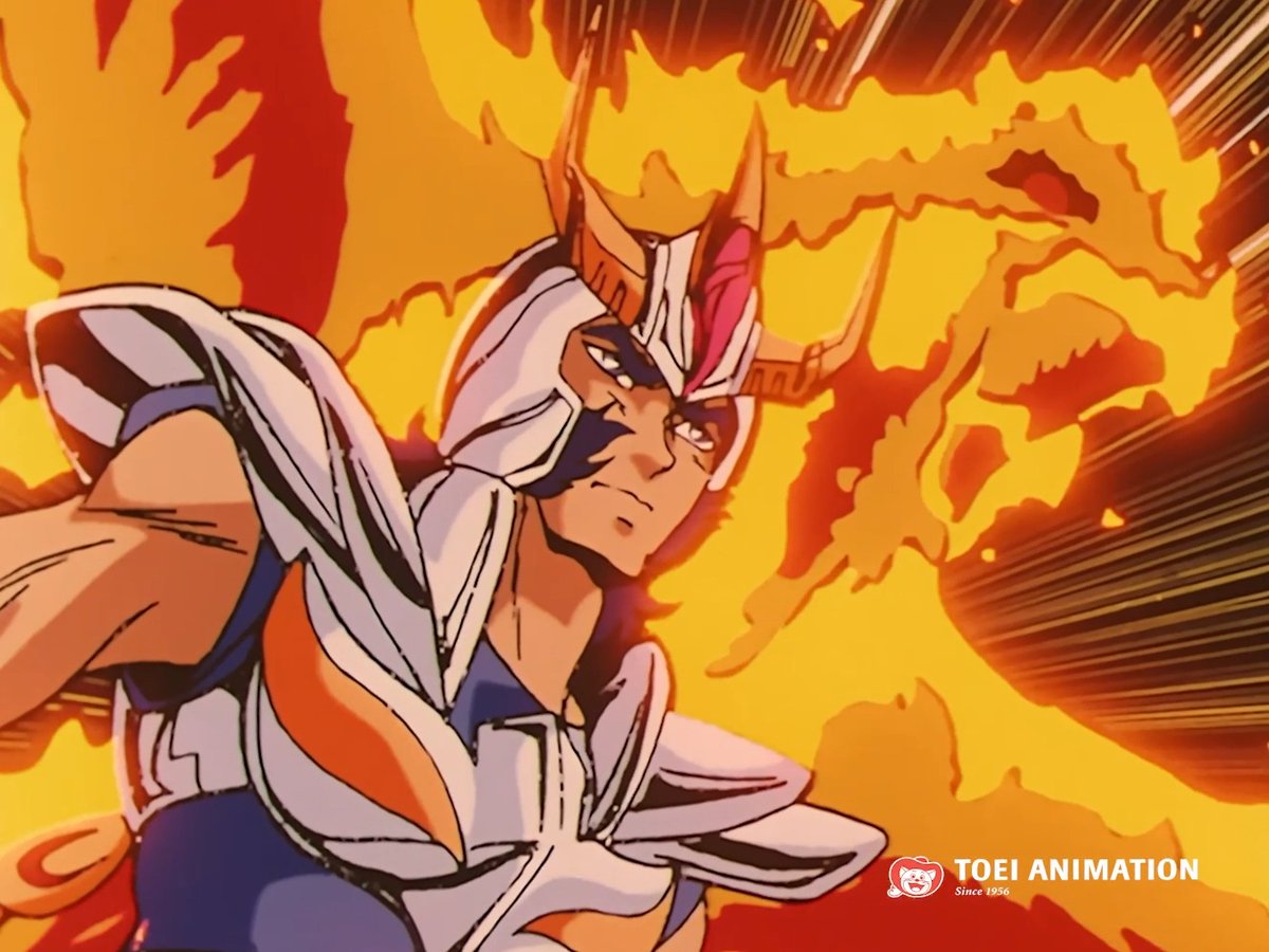 ¡La poderosa Armadura del Fénix! 🐦🔥🔥 Si tuviera que usarla un personaje que no fuese Ikki, ¿a quién elegirías? 🤔 #LosCaballerosdelZodiaco #SaintSeiya