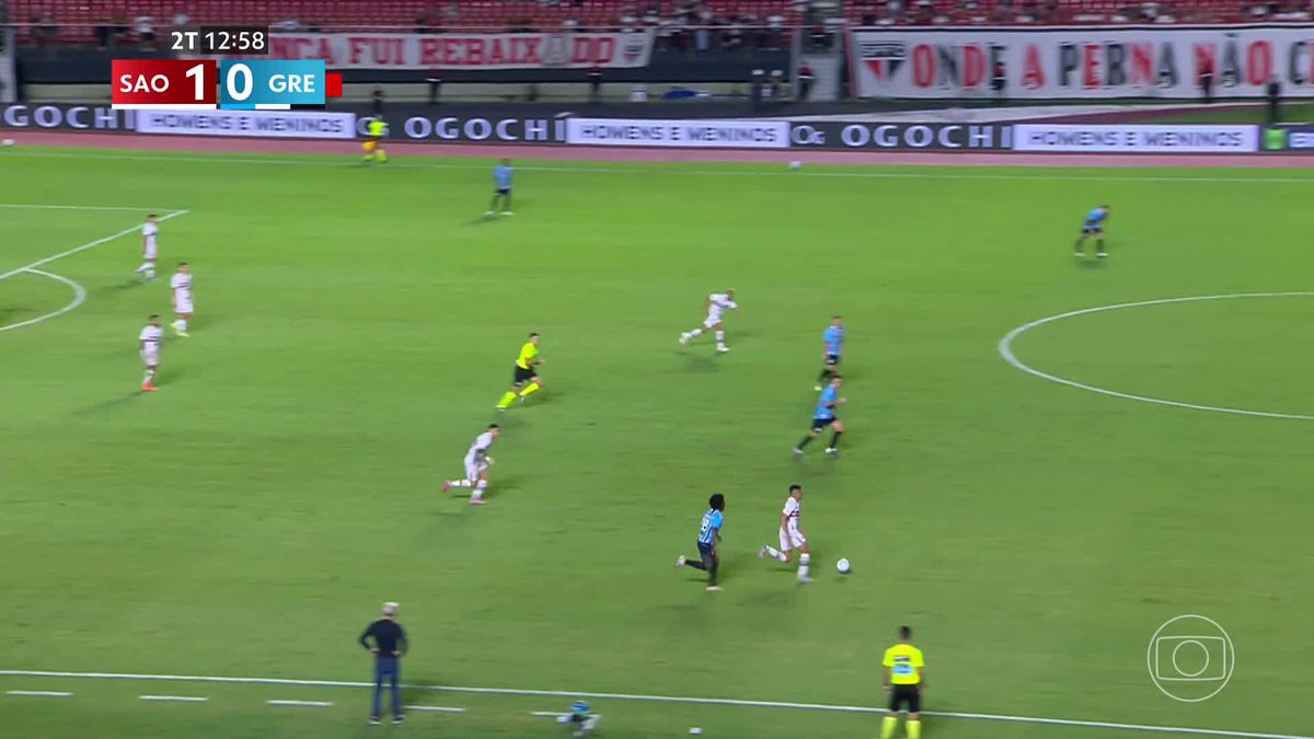 O gol de Calleri. São Paulo 2x0 Grêmio. 🎥 TV Globo 📺 | ge