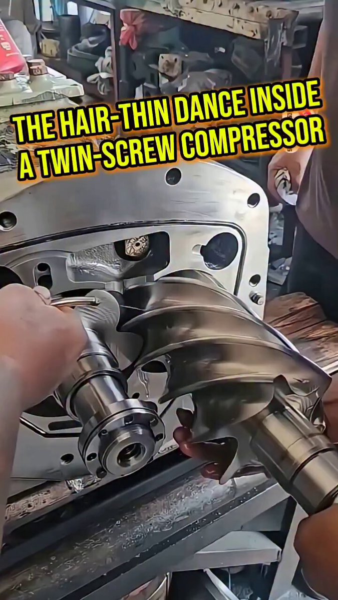 The Hair-Thin Dance Inside a Twin-Screw Compressor