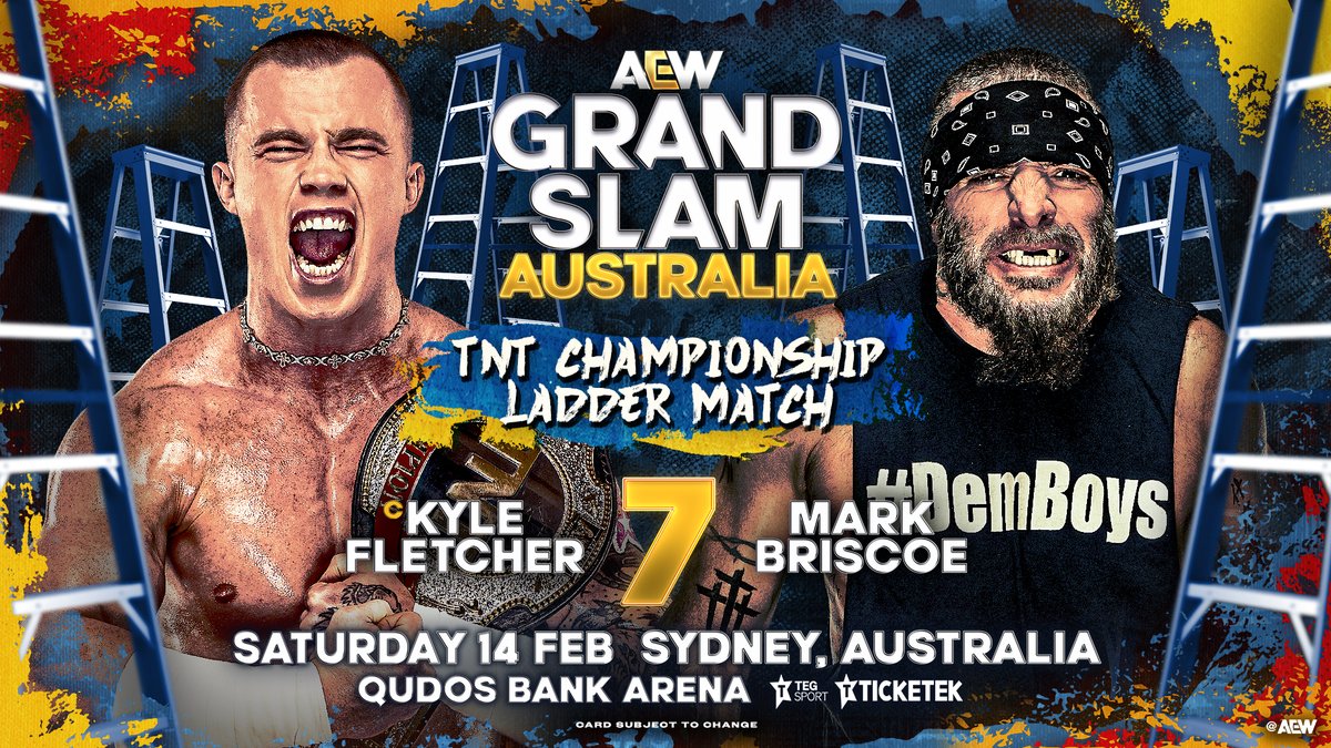 The Final Chapter?! “Protostar” Kyle Fletcher accepted Mark Briscoe's challenge for #AEWGrandSlam Australia, but only if it's their last match against each other AND a LADDER MATCH! Watch #AEWDynamite LIVE on TBS & HBO Max