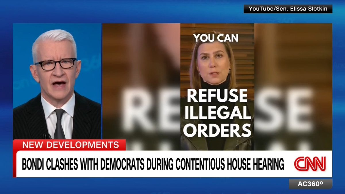 Sen. Elissa Slotkin says she expects the DOJ will try to indict her again after a grand jury declined to indict six Democratic lawmakers who made a video urging service members to disobey illegal orders. "Fear can be contagious, so is courage," she says.