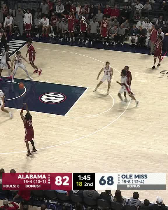 TIDE TOSSIN' TRIPLES ☄️ 12 three-pointers in the second-half, 17 overall tonight Alabama Men’s Basketball x #SECMBB