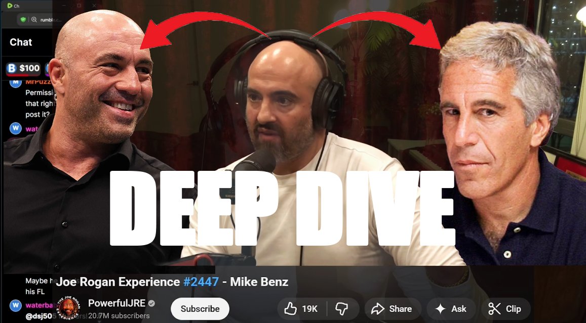 Last week's X subscriber stream segment going over my JRE ep on Epstein, check it out if you like wonky deep dives on this kinda stuff