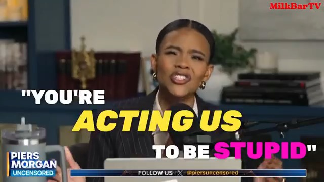 Candace Owens: "The reason people are watching my show is because I'm the only one not treating them like they're ABSOLUTE IDIOTS." LET'S SEE HOW THAT'S GOING - *NO, THIS ISN'T AI: