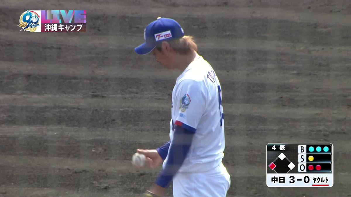 スプリットが冴え渡る 手元でストンと落としまくる 髙橋宏斗 ピンチの場面で2者連続の奪三振 🌸中日×ヤクルト 練習試合 #dragons #だったらDAZN