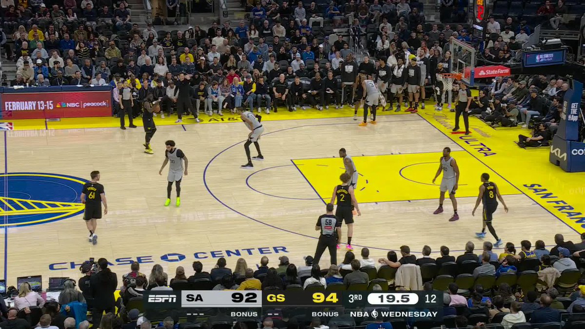 Draymond's defense on Wemby 🔥 4Q of Spurs-Warriors now on ESPN and the ESPN App!