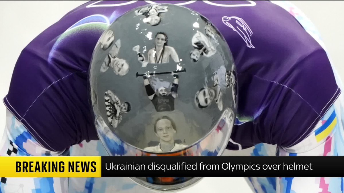 BREAKING: Ukrainian skeleton athlete Vladyslav Heraskevych has been disqualified from the Winter Olympics over his helmet, which features images of athletes killed during Russia's invasion of his home country ⬇️ 📺 Sky 501, Virgin 602 and YouTube