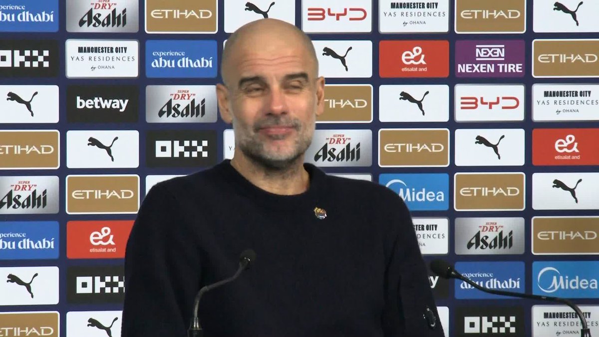 "The back four was so solid." 🗣️ Man City manager Pep Guardiola praises his side's defence after their 3-0 victory over Fulham.