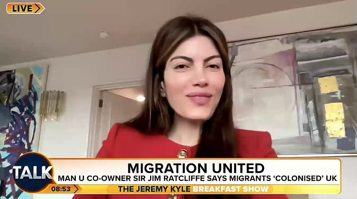 Laila Cunningham, future Mayor of London, was first up on TalkTV this morning and she totally agrees with Jim Ratcliffe: Britain has been colonised. Straight talk from someone who gets it - mass immigration has changed our country beyond recognition. #ReformUK