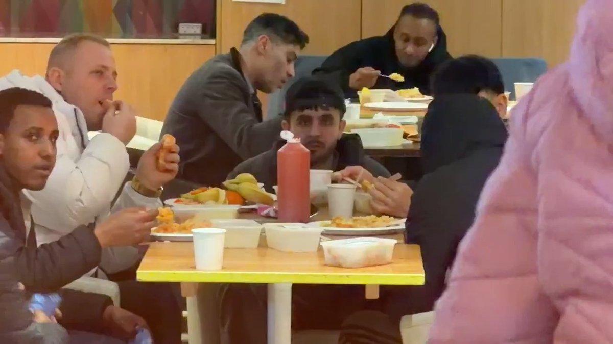 EXPOSED - Migrants feasting on unlimited food in Wembley Hotel