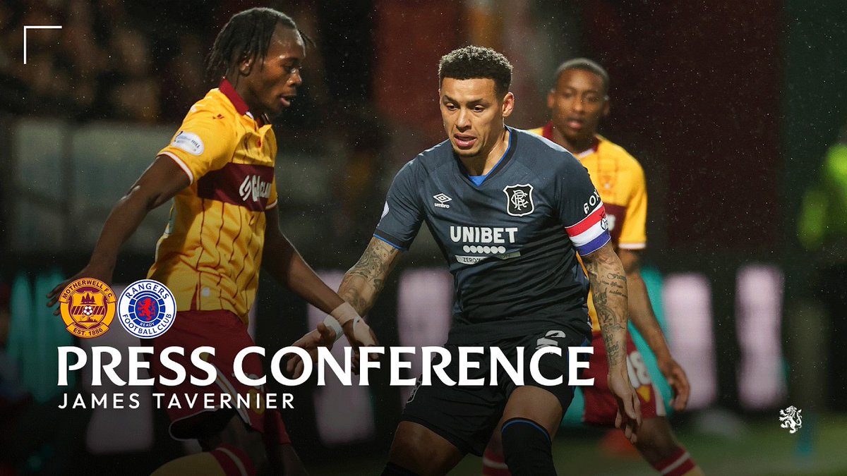 🎙️ James Tavernier spoke to the media after yesterday's match against Motherwell in the Scottish Premiership.