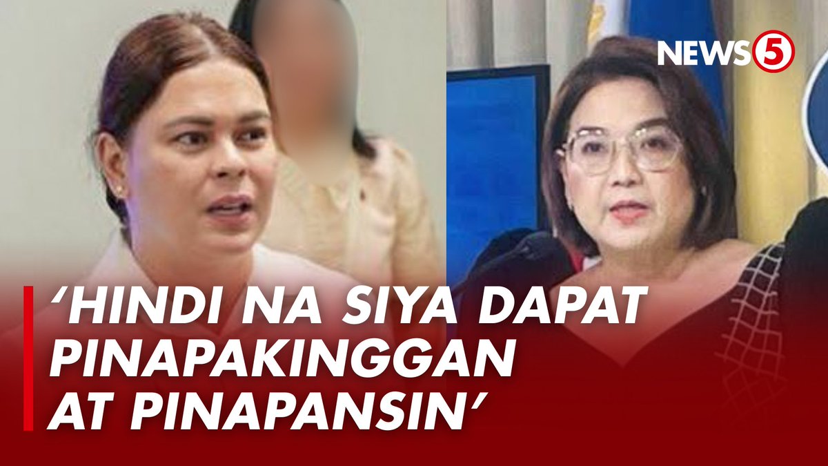 'SI CLAIRE CASTRO, NAGDADALA NG KAHIHIYAN SA ATING BAYAN' Ito ang banat ni Vice Pres. Sara Duterte kay Palace Press Officer Usec. Claire Castro. 'Yan ay matapos siyang sabihan ni Castro, sa isang press briefing ng Palasyo, na nagpapakalat umano siya ng "fake news." | via Bryll Montalvo
