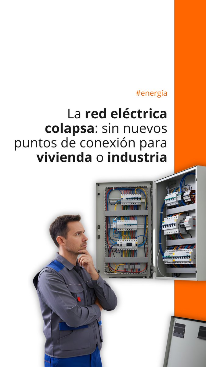⚠️ ⚡ La red eléctrica española colapsa: no se podrán admitir nuevas peticiones de puntos de conexión para vivienda, centros de datos o industria 🔗 Todos los detalles en el siguiente enlace:
