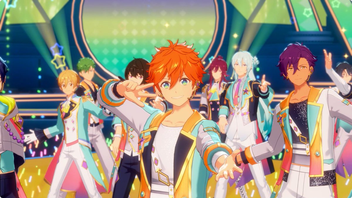 (8/8)【お知らせ】 アプリでの登場に先行して、【メガストリーム】編完結MVを公開❗ 『 ESオールスターズ with MELLOW DEAR US』が歌う 『BRIGHTEST STARS!!(Mainstream Megasphere ver.)』は イベント楽曲として登場します♪ #あんスタ