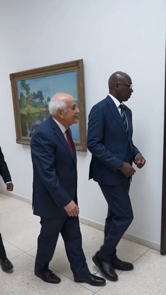 Me reuní con miembros del Buró del Comité para el Ejercicio de los Derechos Inalienables del Pueblo Palestino, a quienes reconocí su encomiable labor en #AGNU y otros foros multilaterales, a favor de la paz y la justa causa de #Palestina. 1/2