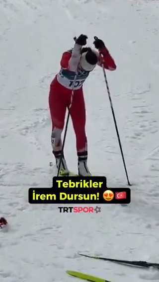 🎿 Sporcumuz 🇹🇷İrem Dursun, kayaklı koşu kadınlar 10 km yarışında bitiş çizgisini böyle geçti. Tebrikler İrem! 👏 #TRTSporDijital #MilanoCortina2026