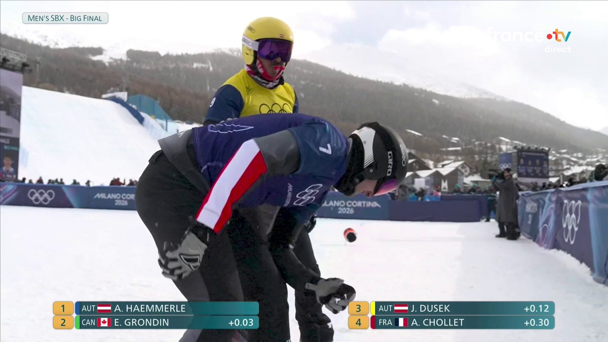 ❄️ #MilanoCortina2026 | 🇫🇷 TERRIBLE !! AÏDAN CHOLLET 4E DE LA FINALE EN SNOWBOARD CROSS ! 😔 Quelle déception pour le Français qui était en tête toute la course... 📺 Les JO sur France TV :