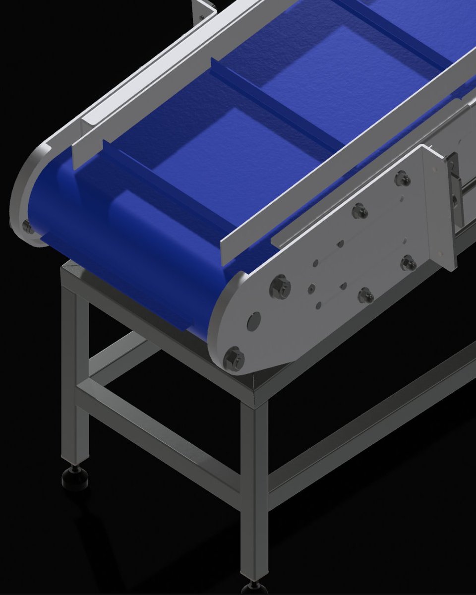 On angled conveyors, products drift laterally even with belt barriers stopping backward slide. Side guides solve it by constraining lateral movement. This way, products stay exactly where they need to be. Full modeling tutorial on our YouTube channel. Check it out!