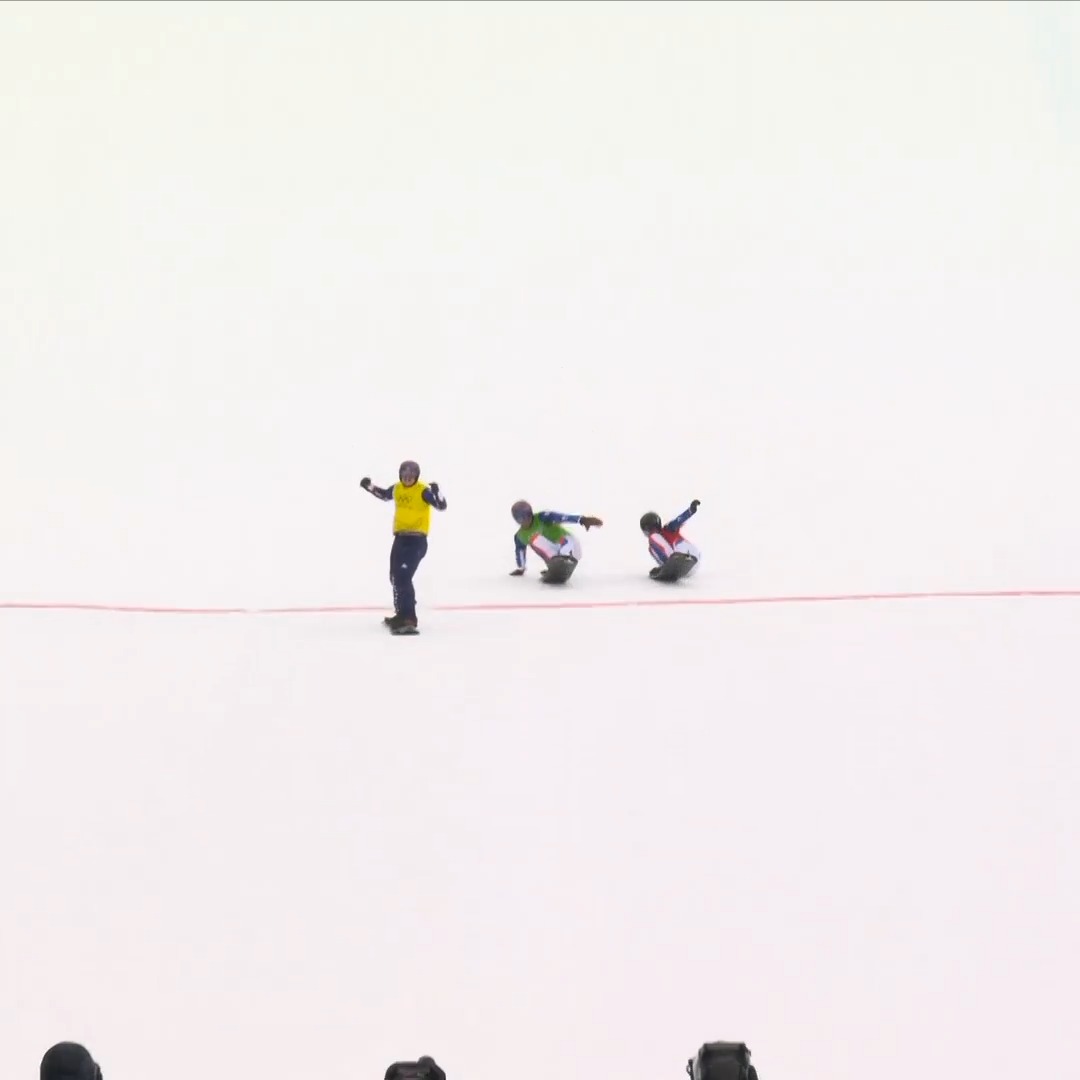 Chaos in men's snowboard cross as Team USA's Nathan Pare was disqualified for making contact with his opponent after a FURIOUS comeback.
