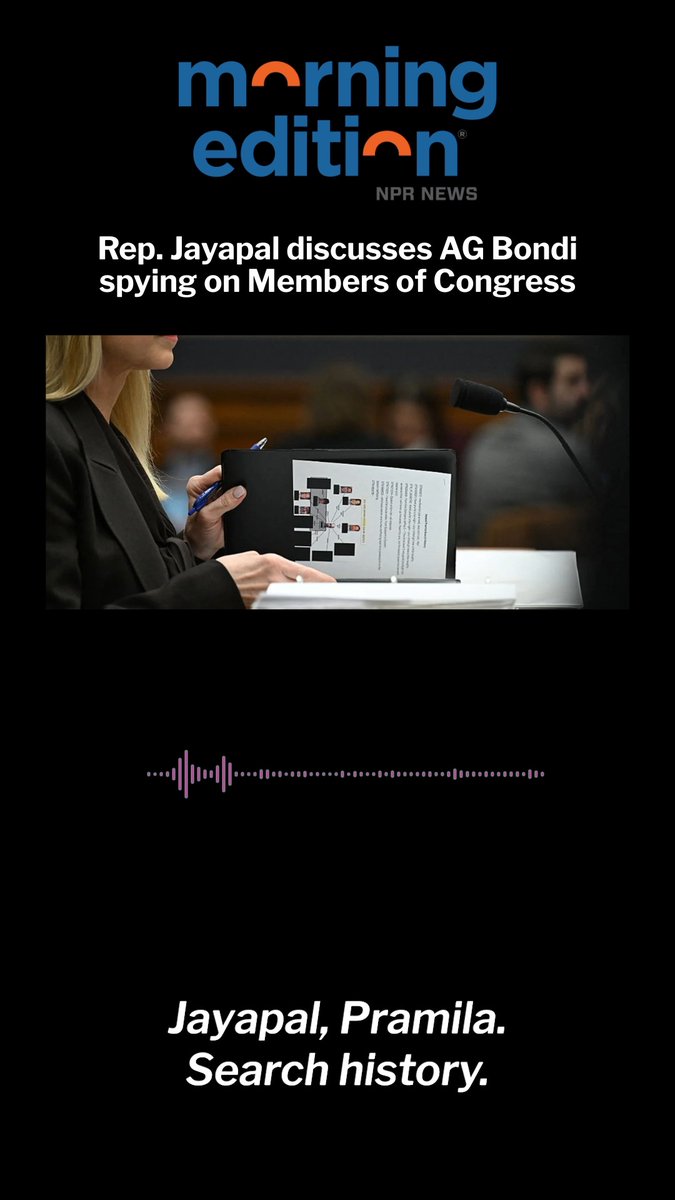 Attorney General Bondi is spying on Members of Congress, going through our search histories of the Epstein Files. This goes against the separation of powers in this country and is totally unacceptable.