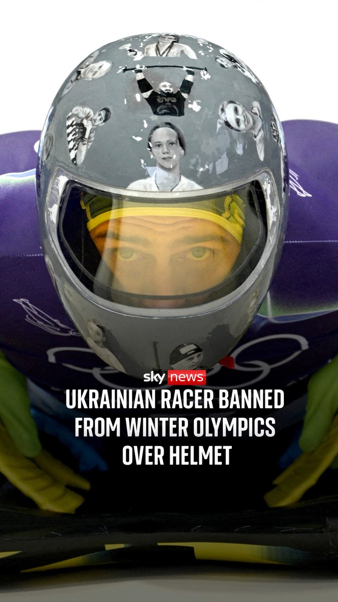 Ukrainian skeleton racer Vladyslav Heraskevych has been banned from continuing in the winter Olympics over his helmet depicting Ukrainian athletes killed since Russia's invasion. 🔗 Read more: