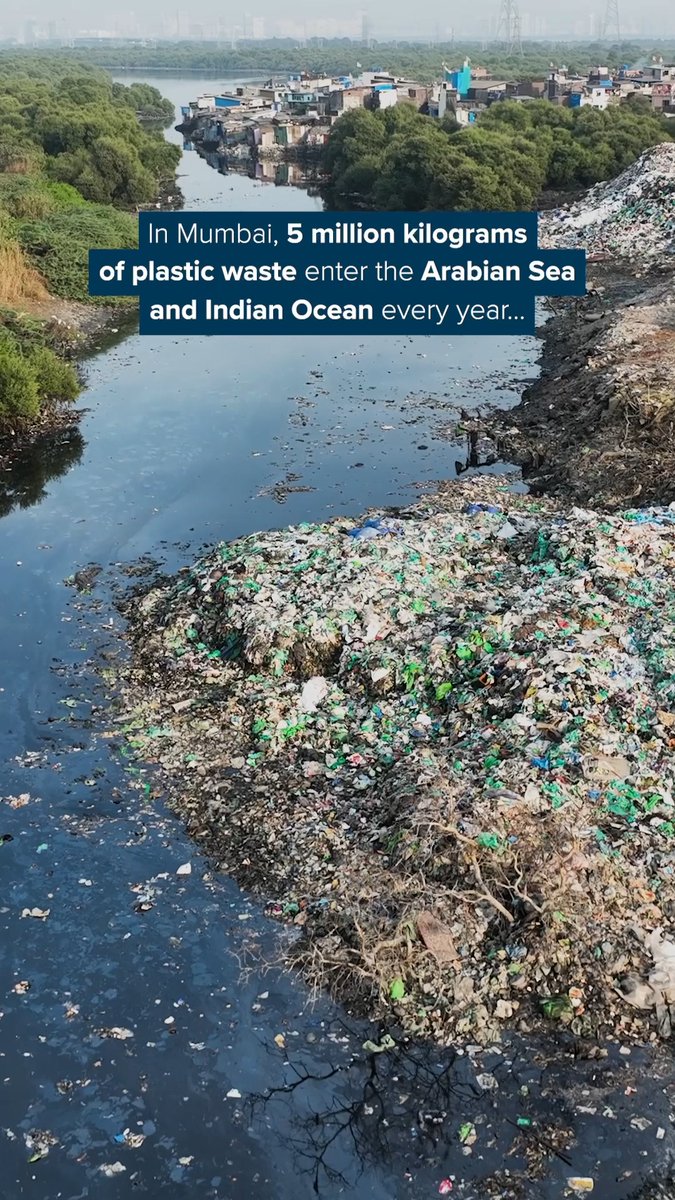 This year, we are deploying Interceptors in Mumbai, India to stop an estimated 5 million kilograms of plastic waste from entering the Arabian Sea and Indian Ocean every year.🇮🇳 First deployment locations: Trombay and Malad waterways.