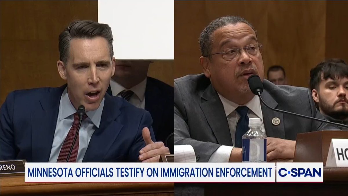 🔥 Sen. Josh Hawley GRILLS AG Keith Ellison Over the Fraud in Minnesota “You helped fraudsters defraud your state and this government of $9 BILLION. And you got a fat campaign contribution out of it. You ought to be indicted.”